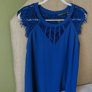 Royal blue lacy blouse